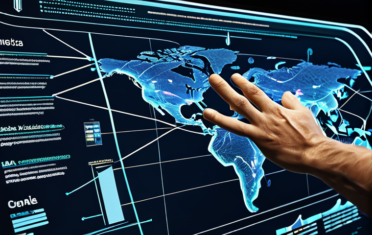 국제물류사에게 필요한 리더십 스킬 - Agile Global Supply Chain Visualization**

"A futuristic display showcasing a global supply chain ne...