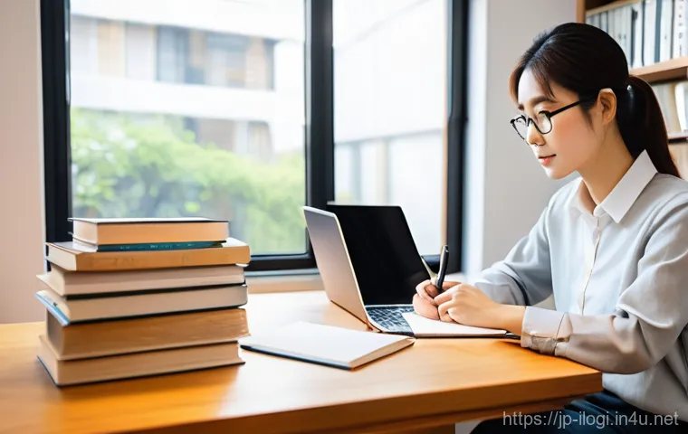 국제물류사 시험 준비를 위한 추천 교재 - **Prompt:** A young Japanese professional, either male or female, in their late 20s to early 30s, is...