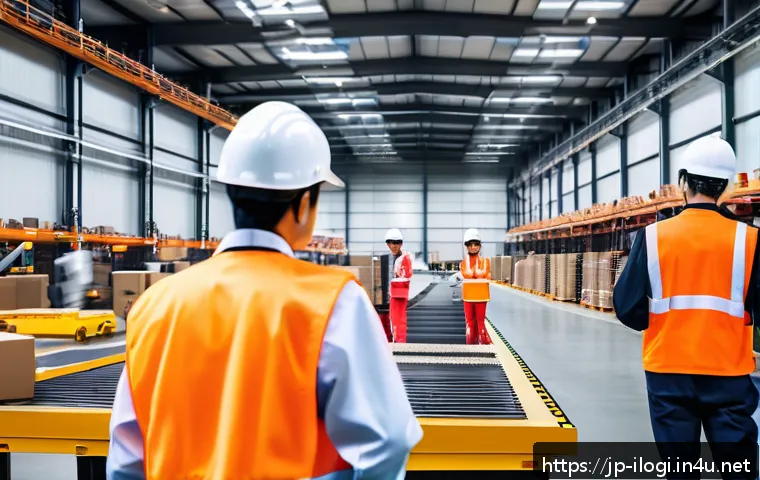 국제물류사 자격증을 취득한 후 할 수 있는 일 - A modern manufacturing warehouse scene featuring diverse logistics professionals coordinating supply...